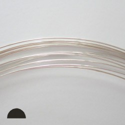 16 Gauge Half Round Dead Soft Sterling Silver Wire - 1 Metre