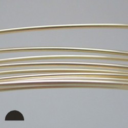16 gauge Half Round Half Hard 14k Gold Filled wire - 50cm
