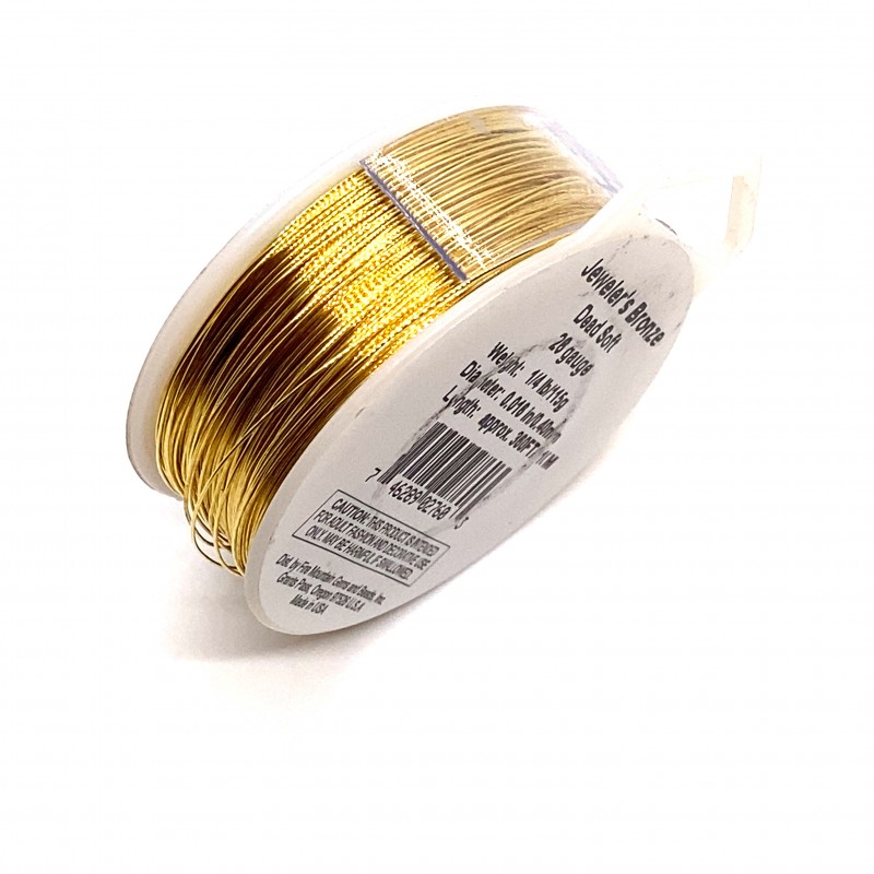 26 Gauge Jewellers Bronze Dead Soft Round Wire - 105 Metres