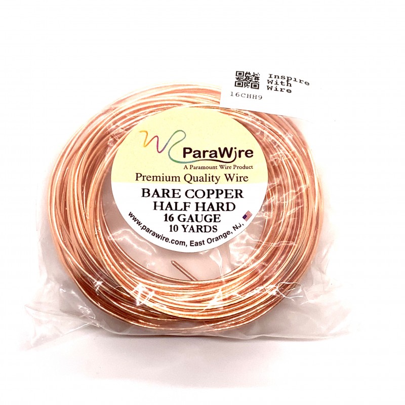 16 Gauge Round Half Hard Copper Wire - 9 Metres