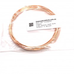 21 Gauge Square Dead Soft Copper Wire - 6 Metres