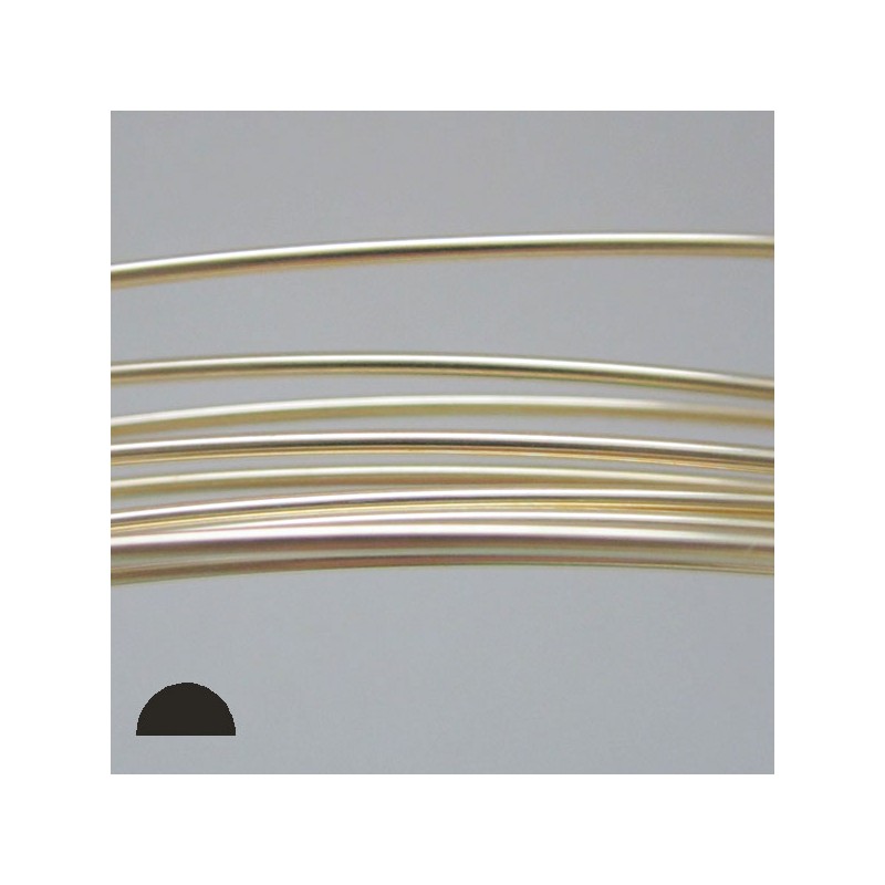 14 gauge Dead Soft Half Round 14k Gold Filled wire - 1 Metre
