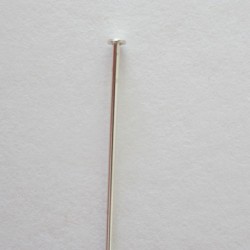Head Pin 38mm Argentium - Pack of 20