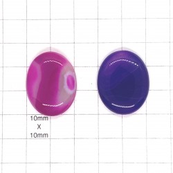 Banded Agate Dyed Mixed Cabochon Pack - Pack of 2