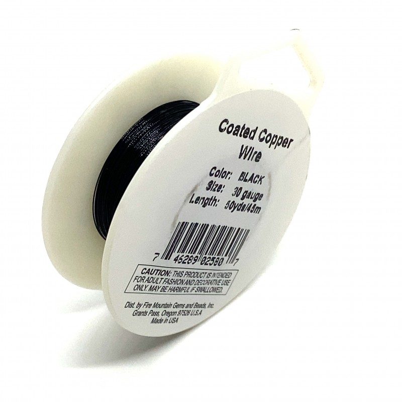 30 Gauge Round Black Coloured Copper Wire - 44 Metres