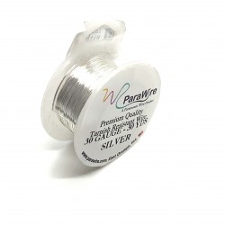 ParaWire 30ga Round Silver Plated Copper Wire - 27 Metres
