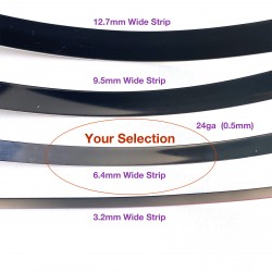 24 gauge Strip 6.4 x 0.5mm Sterling Silver  - 25 cm