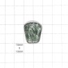 Seraphinite Cabochon - 23x20x5mm Sold Individually