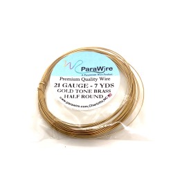 ParaWire 21ga Half Round Brass Wire - 6.4 Metres