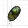 Labradorite Cabochon - 41x24x8mm Sold Individually