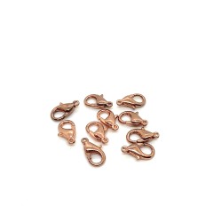 Copper Plated Brass 13mm Lobster Clasp - Pack of 10