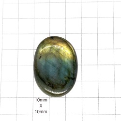 Labradorite Oval Cabochon - 38x28x8mm Sold Individually shown angled