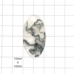 Tree Agate Oval Cabochon - 40x21x5mm Sold Individually