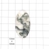 Tree Agate Oval Cabochon - 40x21x5mm Sold Individually