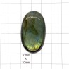 Labradorite Oval Cabochon - 42x25x8mm Sold Individually - Flat