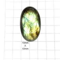 Labradorite Oval Cabochon - 42x25x8mm Sold Individually - Angled