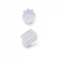 Rubber Ear Nuts Clear - 144 Pack