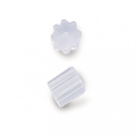 Rubber Ear Nuts Clear - 144 Pack